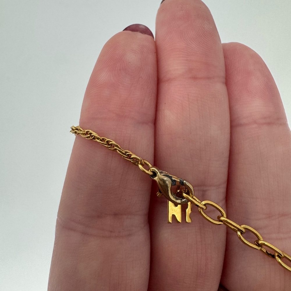 Nina Ricci Gold and Silver Heart Necklace - Picture 5 of 5